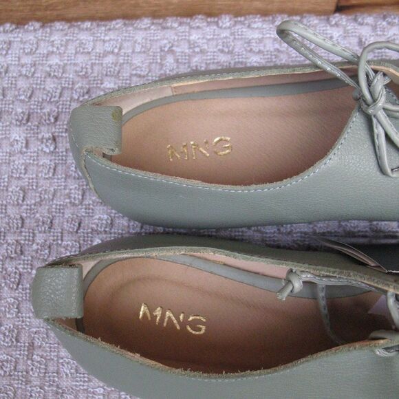 MNG Mango Womens 6 Green Lace Up Shoes - Picture 8 of 10